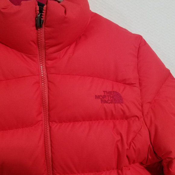 North Face Womens XS Pink Nuptse Puffer Jacket 700 Down Vintage Winter Coat Ski - Picture 3 of 10